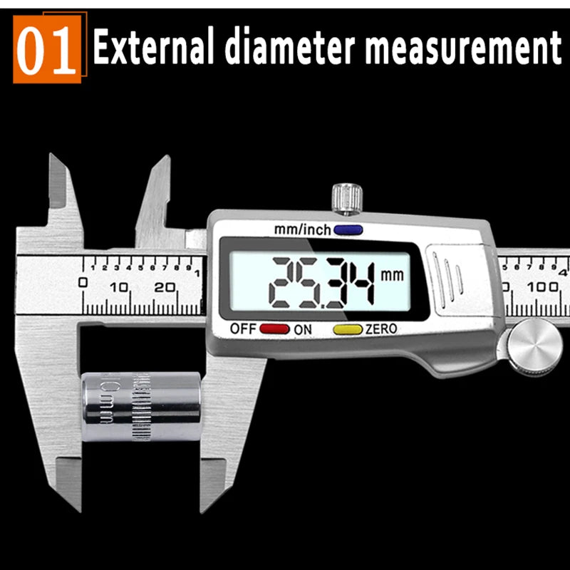 6-Inch 150mm digital calipers carbon steel Electronic Digital Vernier Caliper Metal Micrometer carbon fiber Measuring tool