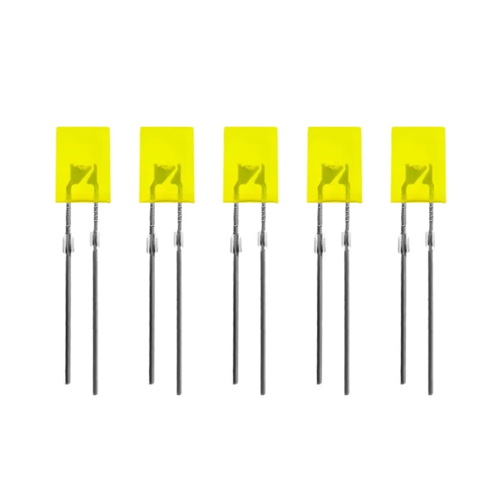 100PCS Square LED Light Emitting Diode 2*5*7mm LED Diode Red Yellow Green Blue White Diodes 2x5x7mm for DIY Electronic Kit