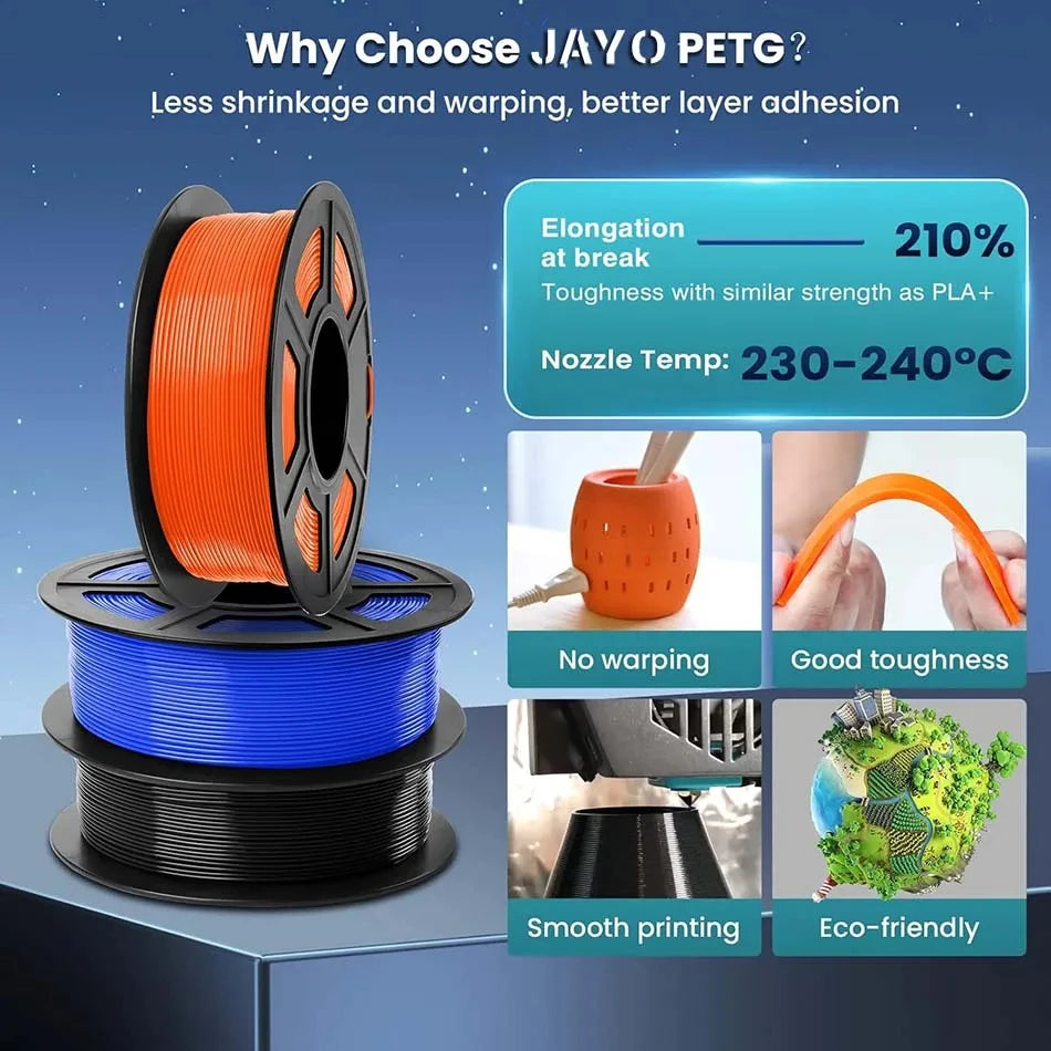 TECBEARS petg 1KG 3D Filament PETG 3D Printer Filament Strong toughness better layer bonding dimensional accuracy +/-0.02mm