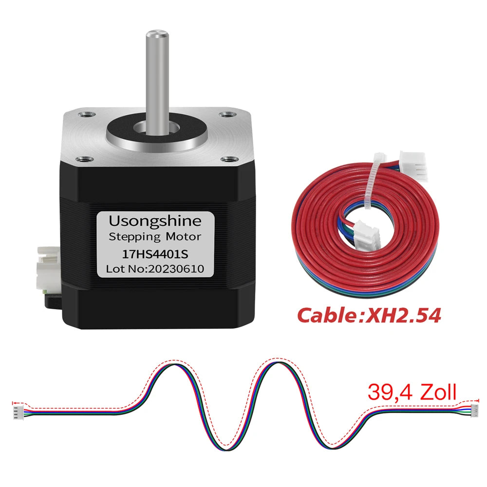 Usongshine All Nema17 Stepper Motor 17HS4401 42Motor 17HS4023 motor 42BYGH Motor 4Lead for CNC Laser Engraver 3D Printer