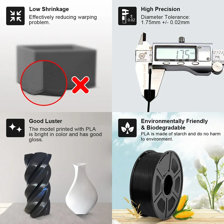 TECBEARS petg 1KG 3D Filament PETG 3D Printer Filament Strong toughness better layer bonding dimensional accuracy +/-0.02mm