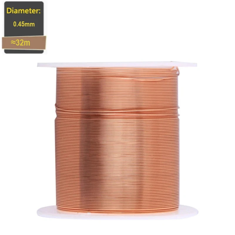 1-3Rolls 50g Copper Wire 0.1~1.5mm Cable Copper Wire Magnet Wire copper lacquer wire Enameled Copper Winding Wire