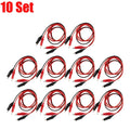 Alligator Clips Electrical Insulate Test Leads Dual Ended Crocodile Clip Jumper Wire for Circuit Connection Electrical Testing