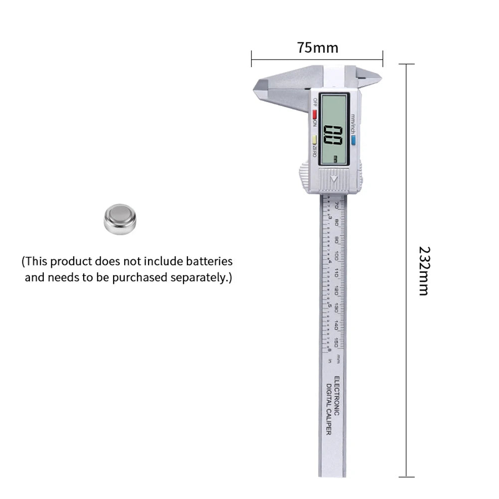 Classic Texture Electronic Carbon Fiber Multi-functional Vernier Caliper Gauge Micrometer Practical Depth Measuring Tools