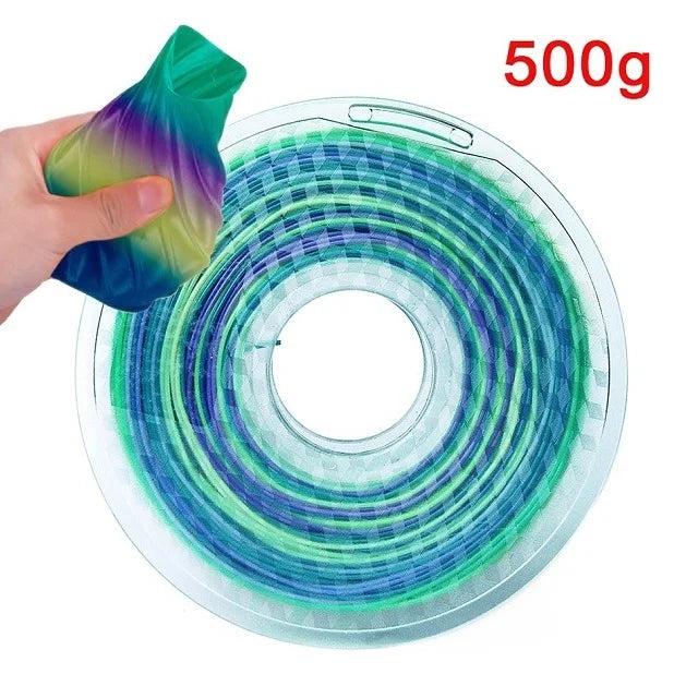 Flexible Filament TPU 1.75mm 1KG 3D Filament TPU Printing Material Transparent Filament Turquoise For 3D Printer TPU Filamento