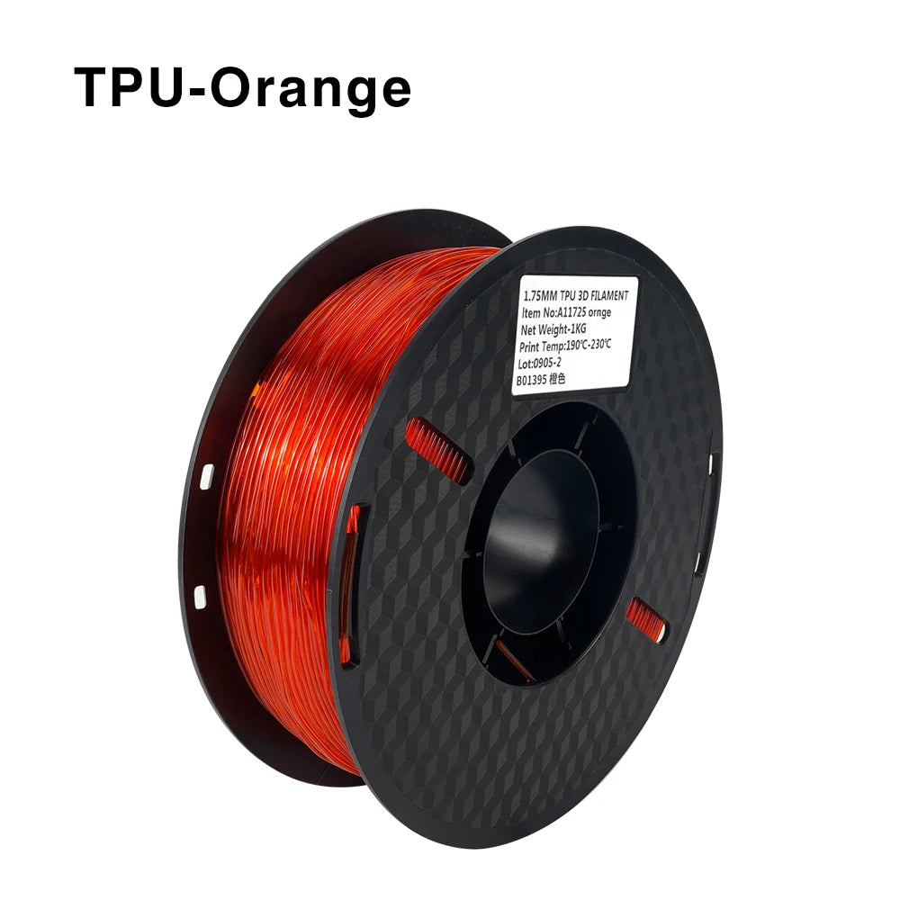 Kee Pang TPU 3D Printer Filament 1.75mm 1KG Flexible Plastic Printing Filament Rubber Material for 3D Printing Non-Toxic