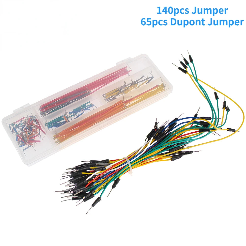 140-840Pcs Preformed Breadboard Jumper Wire Kit 14 Lengths Assorted for Breadboard Prototyping Circuits DIY Electronic Kit