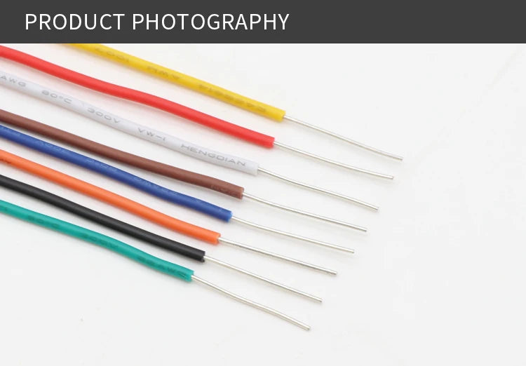 2~50m Copper Wire LED Cable 26 24 22 20 18 16 14 AWG Solid Line PVC Insulation Tinned Plating Single Core 1007 Electric Line