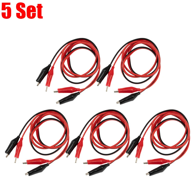 Alligator Clips Electrical Insulate Test Leads Dual Ended Crocodile Clip Jumper Wire for Circuit Connection Electrical Testing