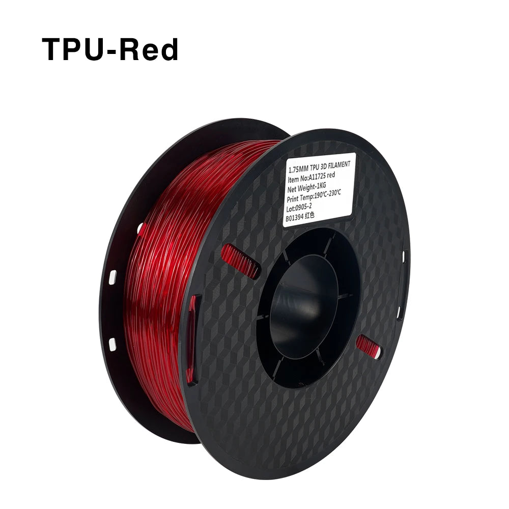 Kee Pang TPU 3D Printer Filament 1.75mm 1KG Flexible Plastic Printing Filament Rubber Material for 3D Printing Non-Toxic