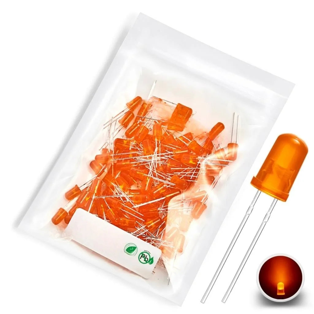 Diffused 5mm Led Diode Kit White Red Green Blue Yellow Orange 2V 3V Bulb Light Emitting Assortment Set Diy Arduino Pcb Circuit