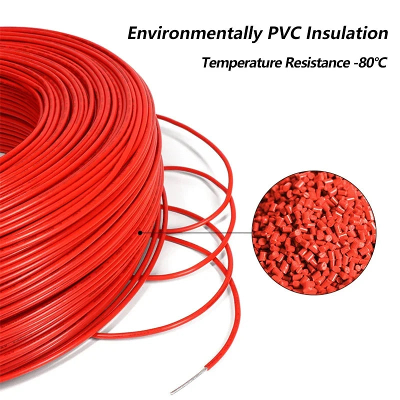 2~50m Copper Wire LED Cable 26 24 22 20 18 16 14 AWG Solid Line PVC Insulation Tinned Plating Single Core 1007 Electric Line