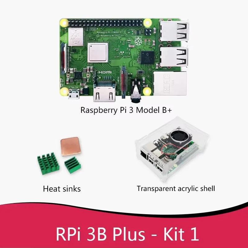 New Original Raspberry Pi 3 Model B+ 3B Plus BCM2837 1.4GHz with 2.4G & 5G WIFI 4.2 BT and PoE