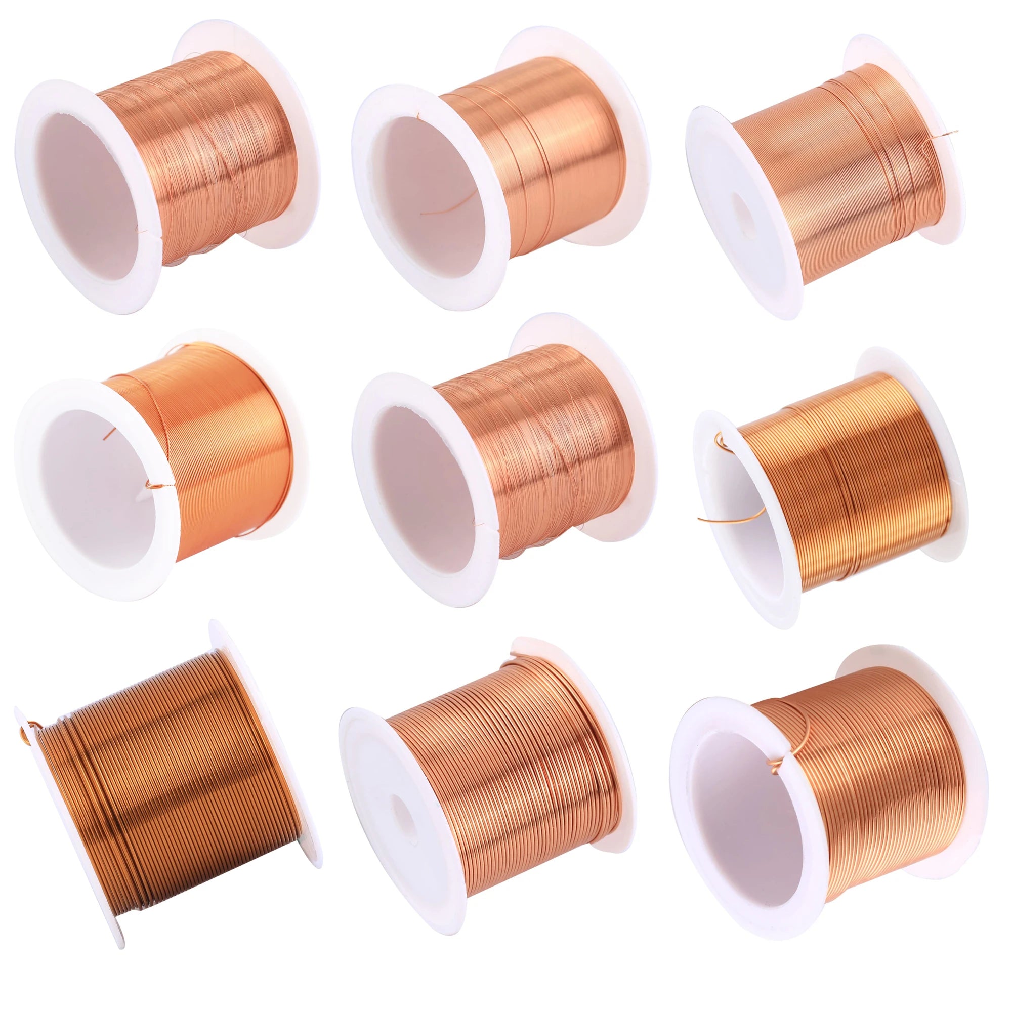 1-3Rolls 50g Copper Wire 0.1~1.5mm Cable Copper Wire Magnet Wire copper lacquer wire Enameled Copper Winding Wire