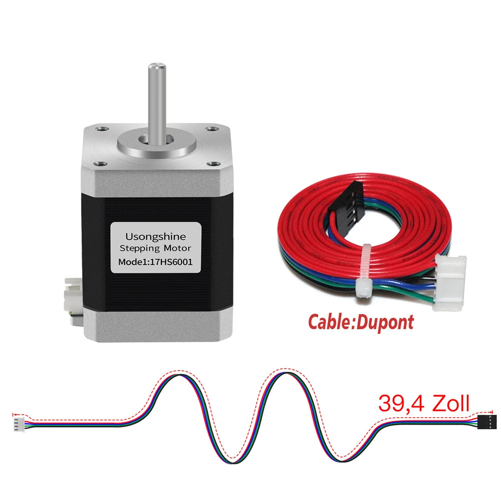 Usongshine All Nema17 Stepper Motor 17HS4401 42Motor 17HS4023 motor 42BYGH Motor 4Lead for CNC Laser Engraver 3D Printer