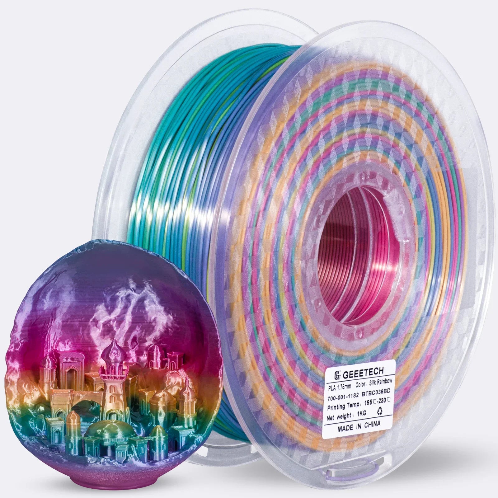 Geeetech 3d printer Filament PLA PETG Plastic 1kg 1.75mm,Tangle-Free, 3d printing wire materials, black, white, vacuum packaging
