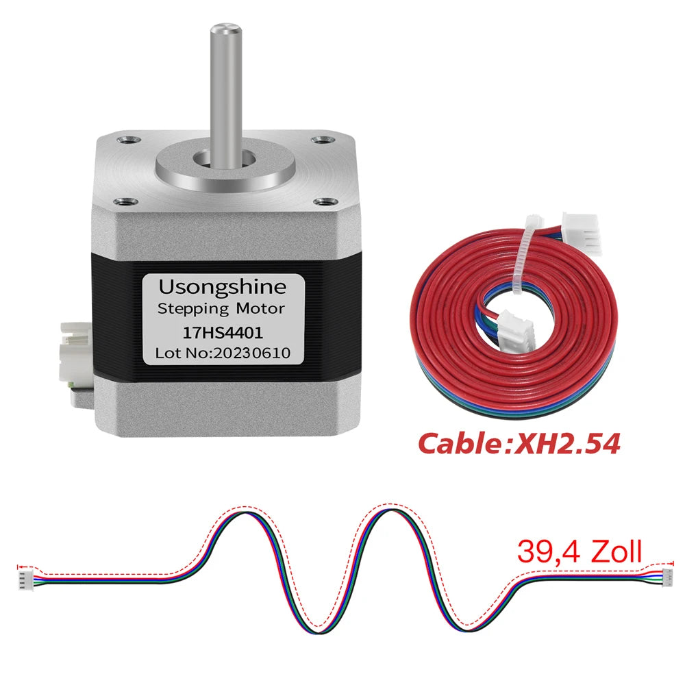 Usongshine All Nema17 Stepper Motor 17HS4401 42Motor 17HS4023 motor 42BYGH Motor 4Lead for CNC Laser Engraver 3D Printer