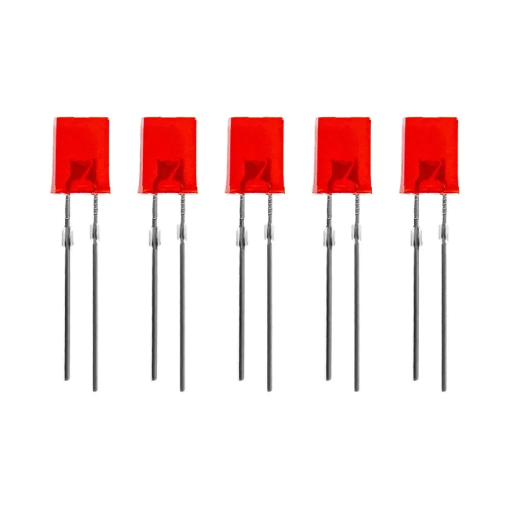 100PCS Square LED Light Emitting Diode 2*5*7mm LED Diode Red Yellow Green Blue White Diodes 2x5x7mm for DIY Electronic Kit