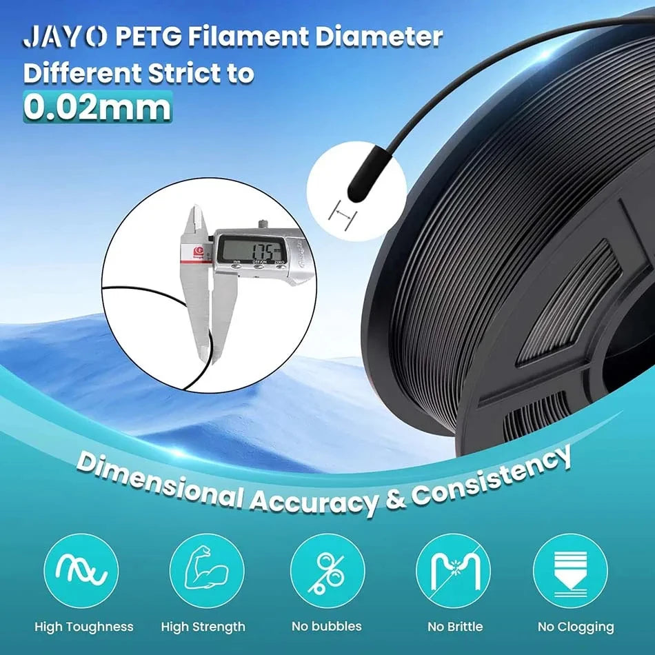 TECBEARS petg 1KG 3D Filament PETG 3D Printer Filament Strong toughness better layer bonding dimensional accuracy +/-0.02mm