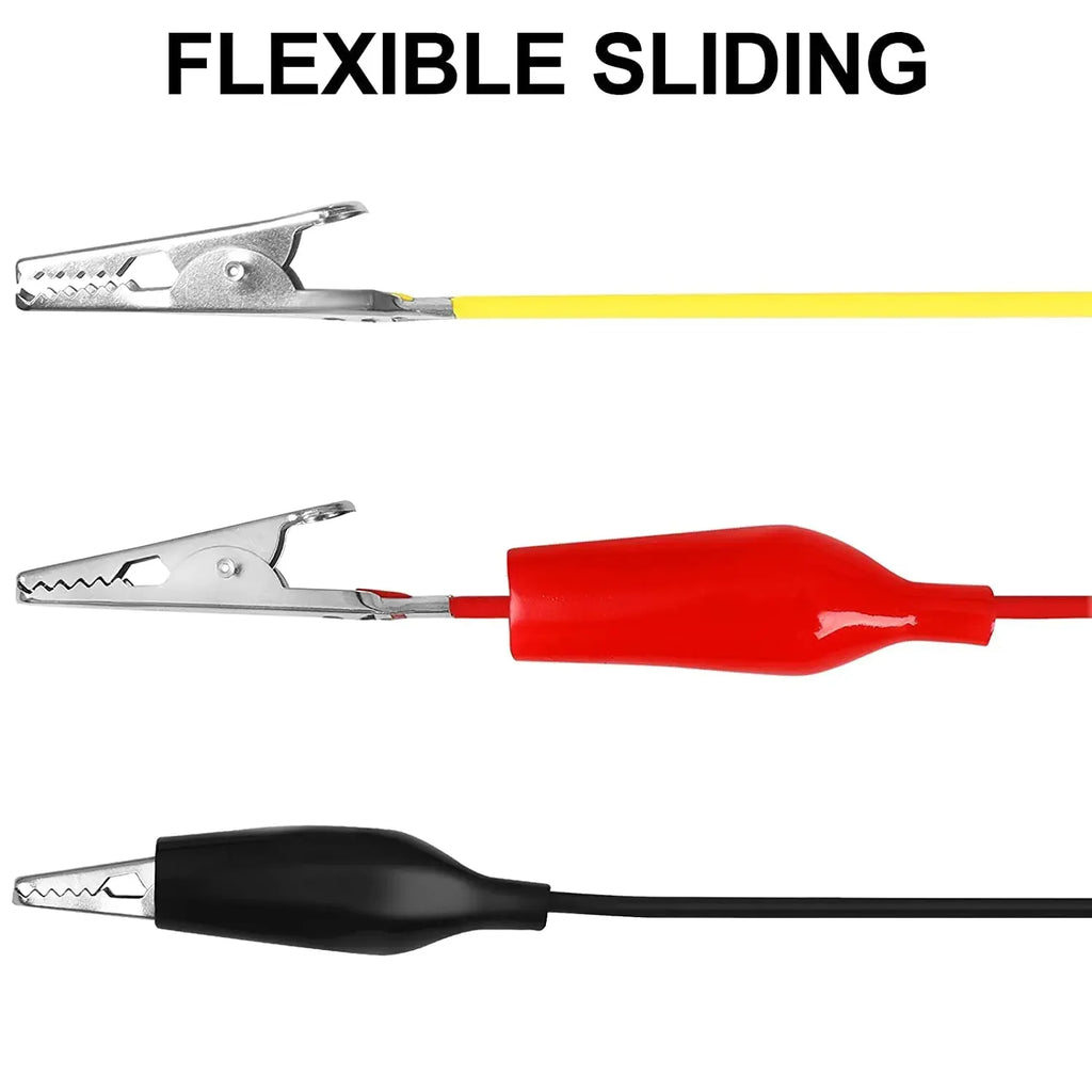 2/10pcs Color Double Headed Crocodile Clip Cable Length 45cm Crocodile Clip 28mm Cable Test Clip
