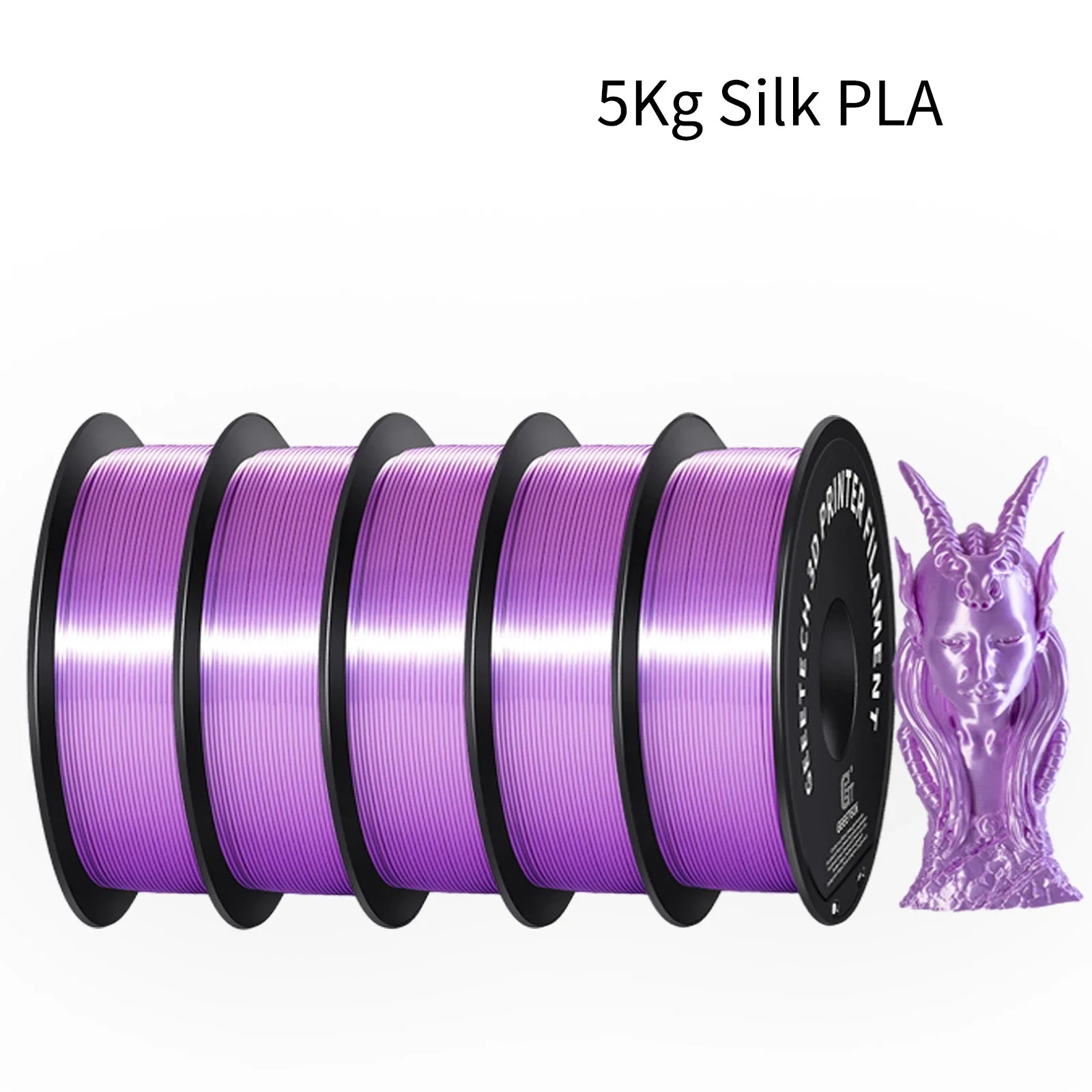 GEEETECH 5Rolls 3D Silk PLA Filament 1Kg/roll 1.75mm Spool Wire For 3D Printer Material,Safety, Vacuum packaging