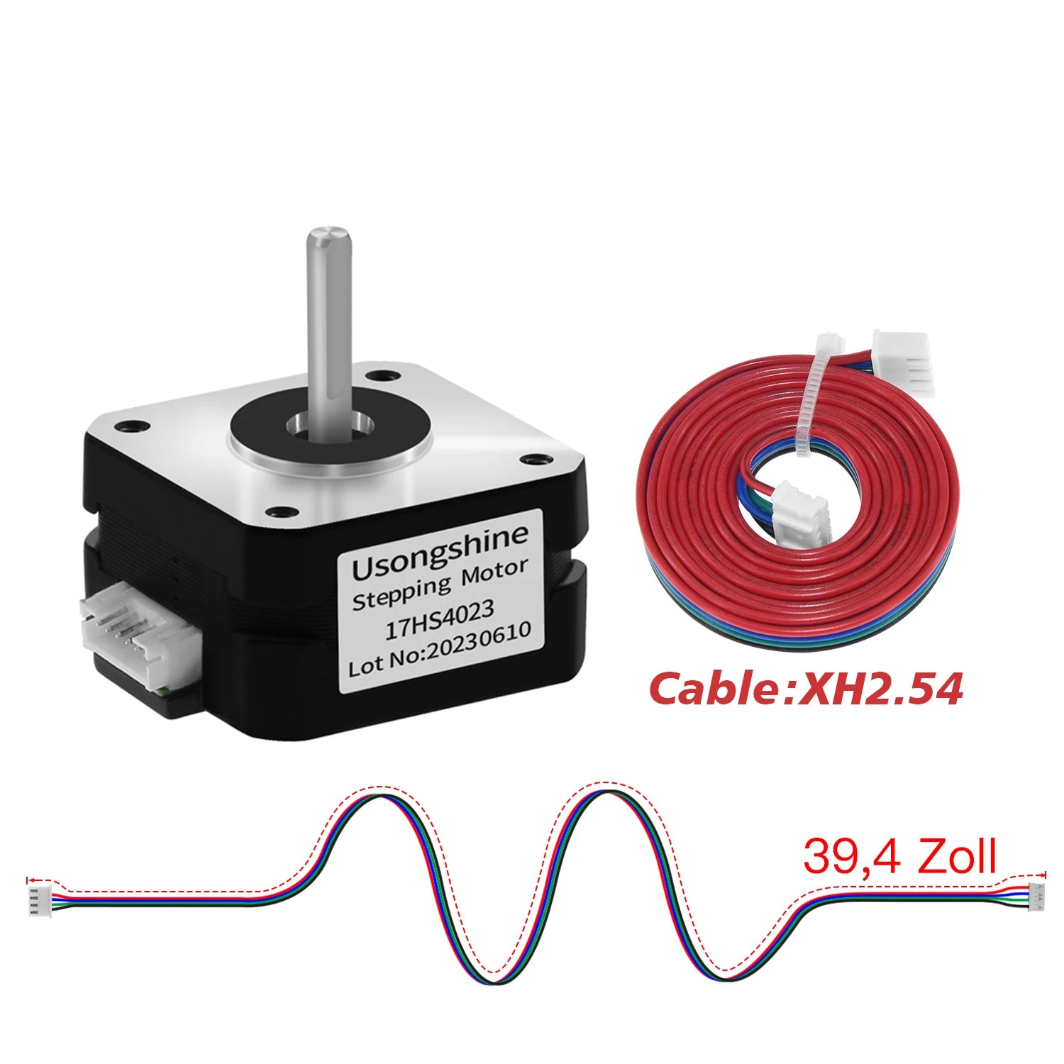 Usongshine All Nema17 Stepper Motor 17HS4401 42Motor 17HS4023 motor 42BYGH Motor 4Lead for CNC Laser Engraver 3D Printer