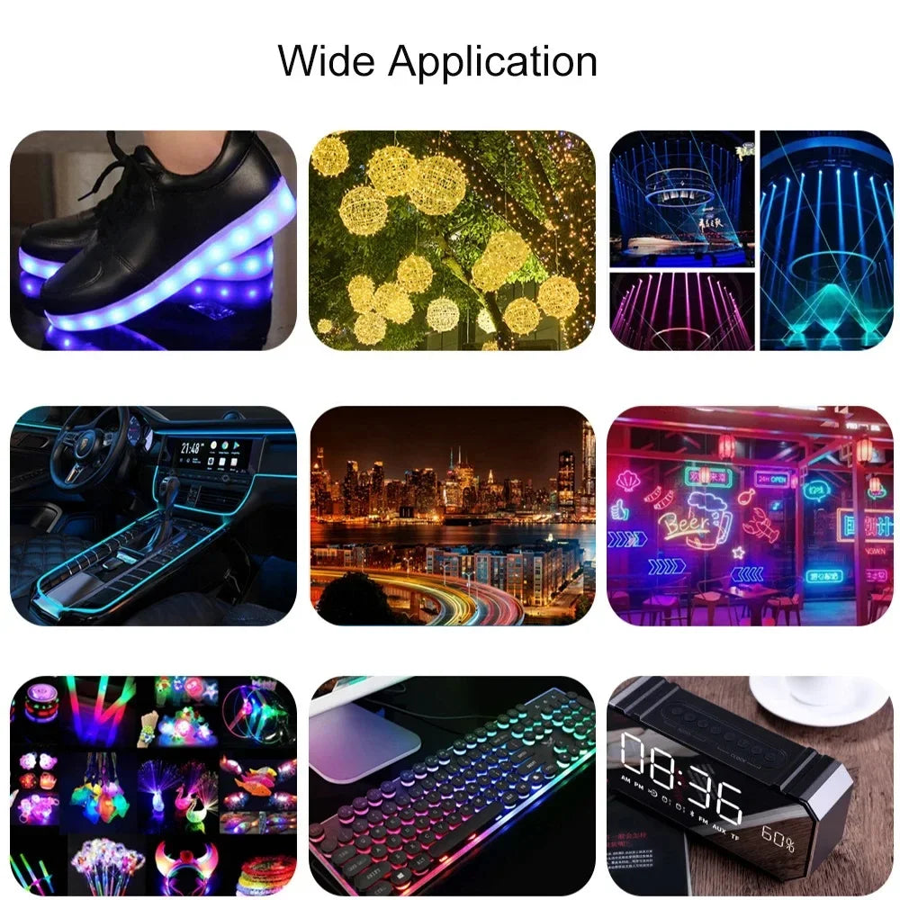 100PCS Square LED Light Emitting Diode 2*5*7mm LED Diode Red Yellow Green Blue White Diodes 2x5x7mm for DIY Electronic Kit