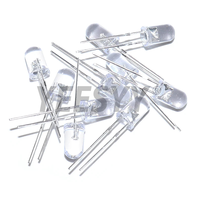 100pcs 5mm LED Diode 5 mm Assorted Kit White Green Red Blue Yellow Orange Pink Purple Warm white DIY Light Emitting Diode