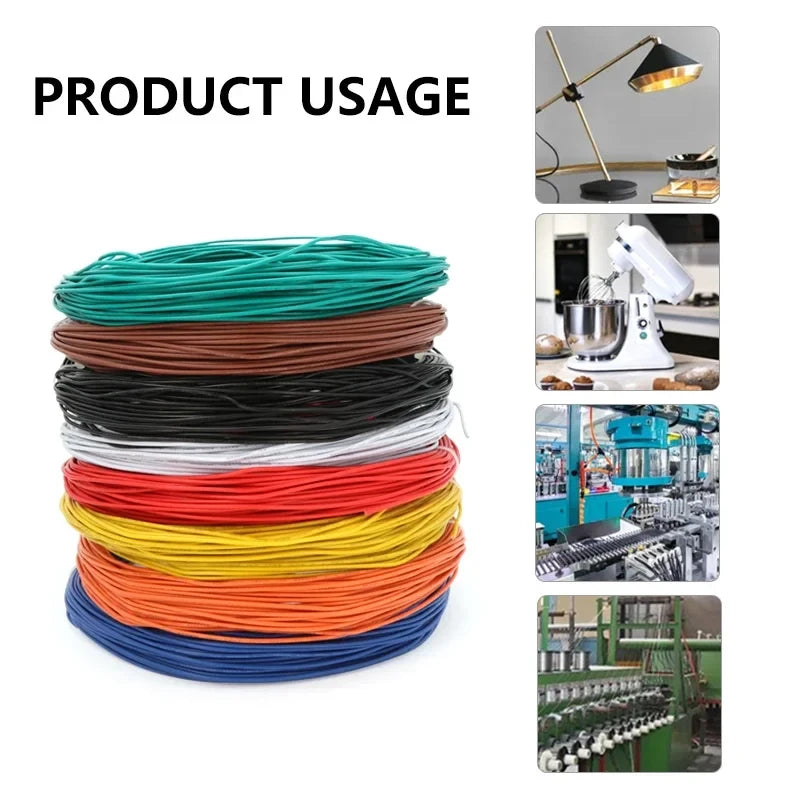 2~50m Copper Wire LED Cable 26 24 22 20 18 16 14 AWG Solid Line PVC Insulation Tinned Plating Single Core 1007 Electric Line