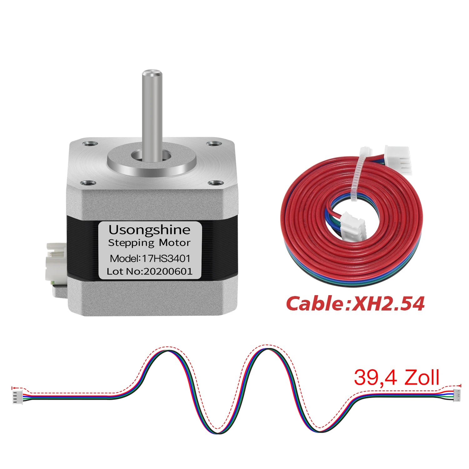 Usongshine All Nema17 Stepper Motor 17HS4401 42Motor 17HS4023 motor 42BYGH Motor 4Lead for CNC Laser Engraver 3D Printer