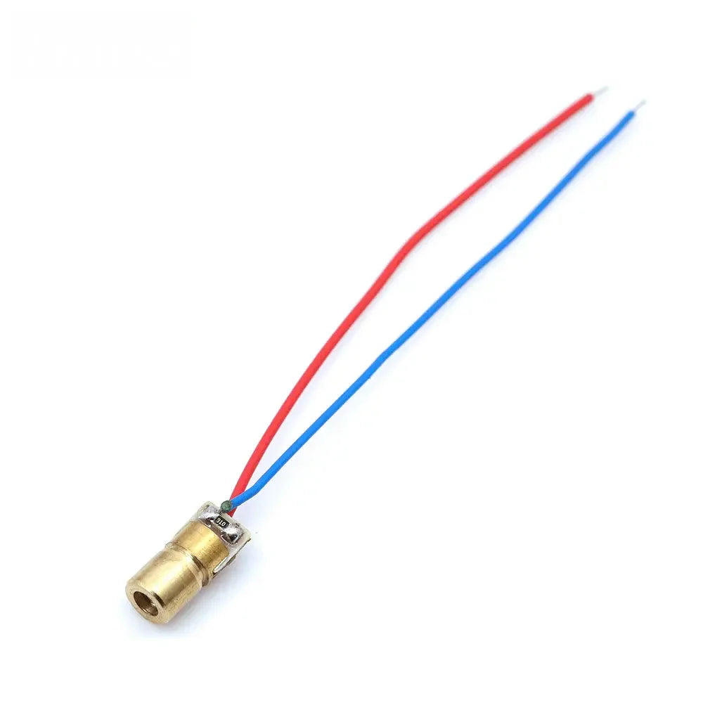 10PCS/LOT Laser Diodes 5mW 650 nm Diodo RED Dot Laser Diod Circuit 3V/5V 5mW 650nm Module Pointer Sight Copper Head