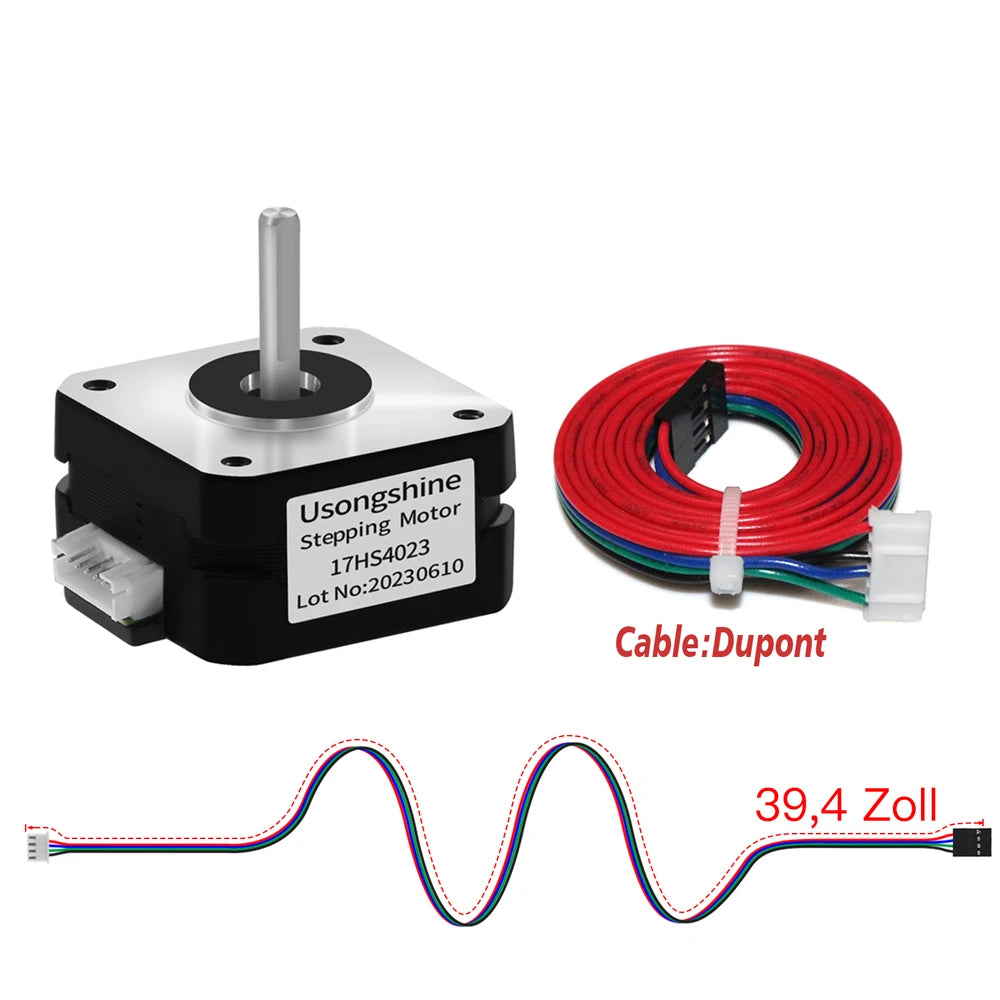 Usongshine All Nema17 Stepper Motor 17HS4401 42Motor 17HS4023 motor 42BYGH Motor 4Lead for CNC Laser Engraver 3D Printer