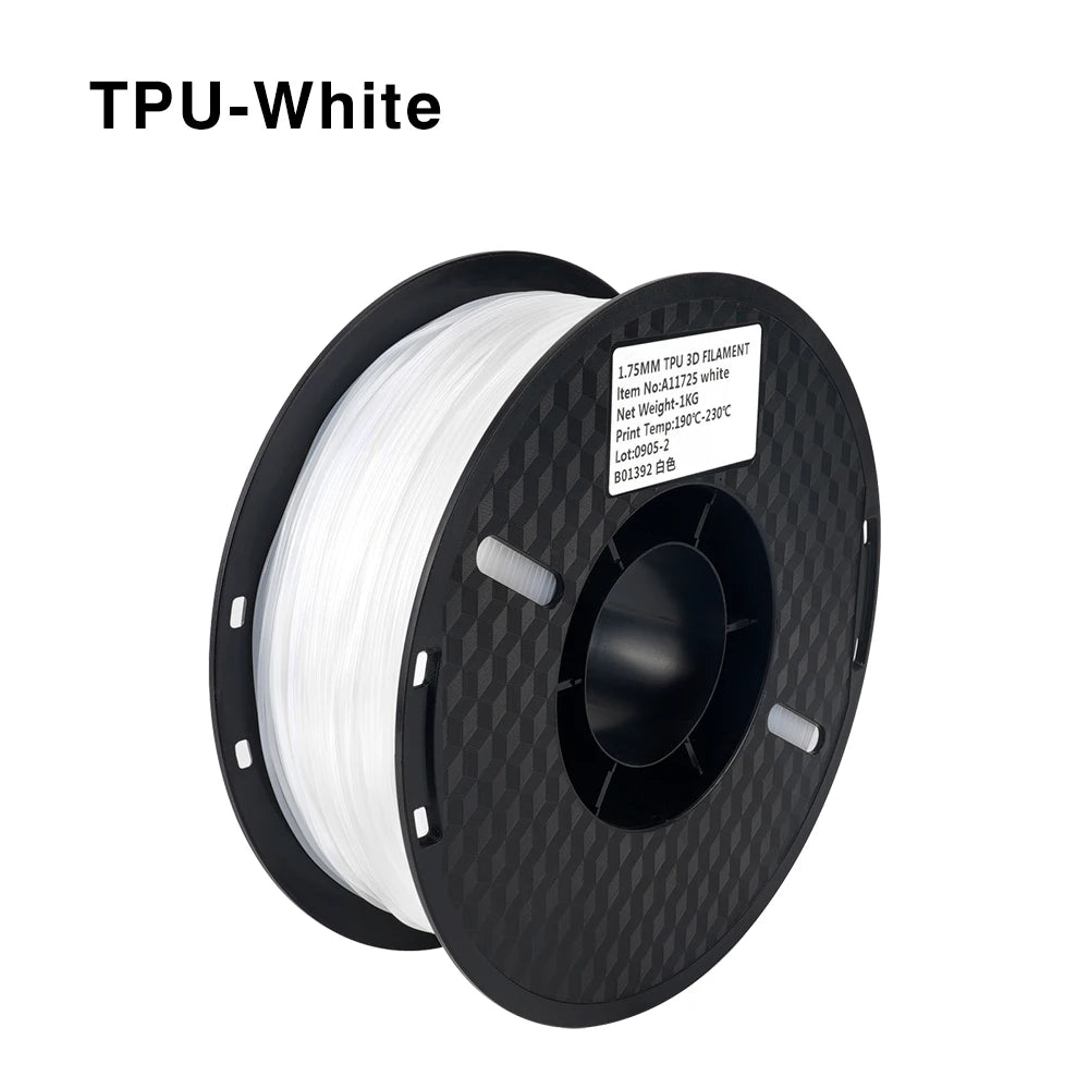 Kee Pang TPU 3D Printer Filament 1.75mm 1KG Flexible Plastic Printing Filament Rubber Material for 3D Printing Non-Toxic