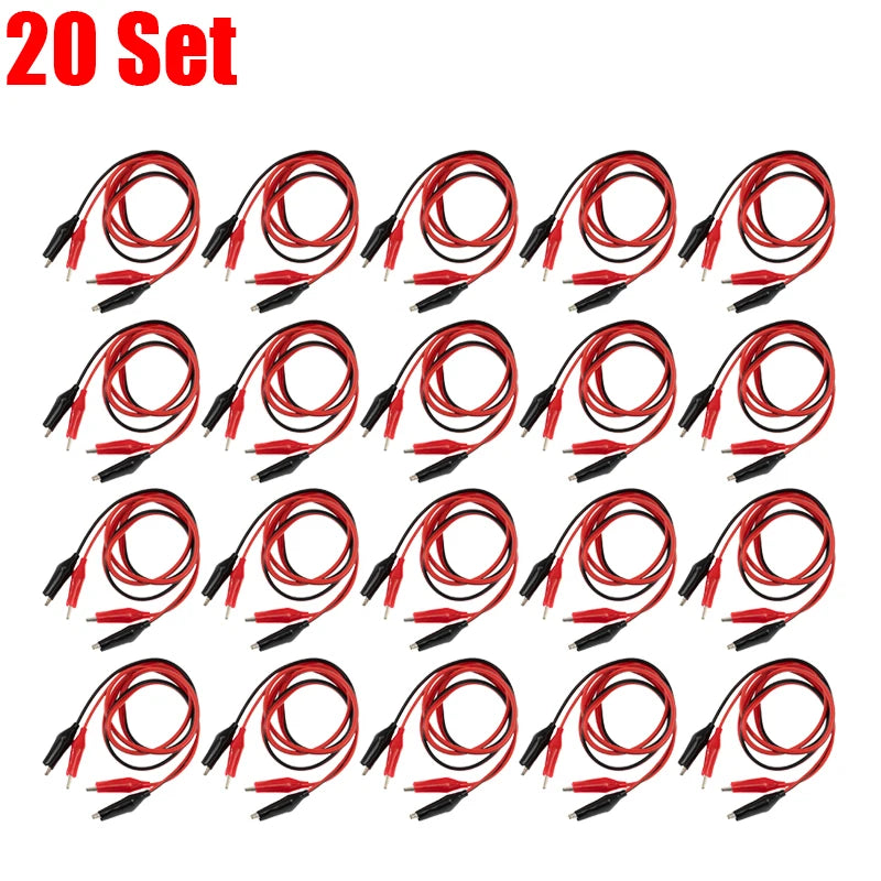 Alligator Clips Electrical Insulate Test Leads Dual Ended Crocodile Clip Jumper Wire for Circuit Connection Electrical Testing