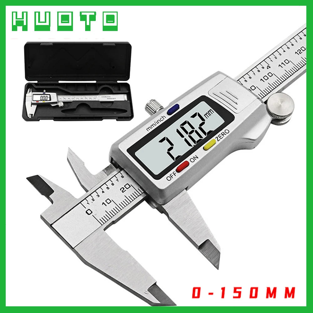 6-Inch 150mm digital calipers carbon steel Electronic Digital Vernier Caliper Metal Micrometer carbon fiber Measuring tool