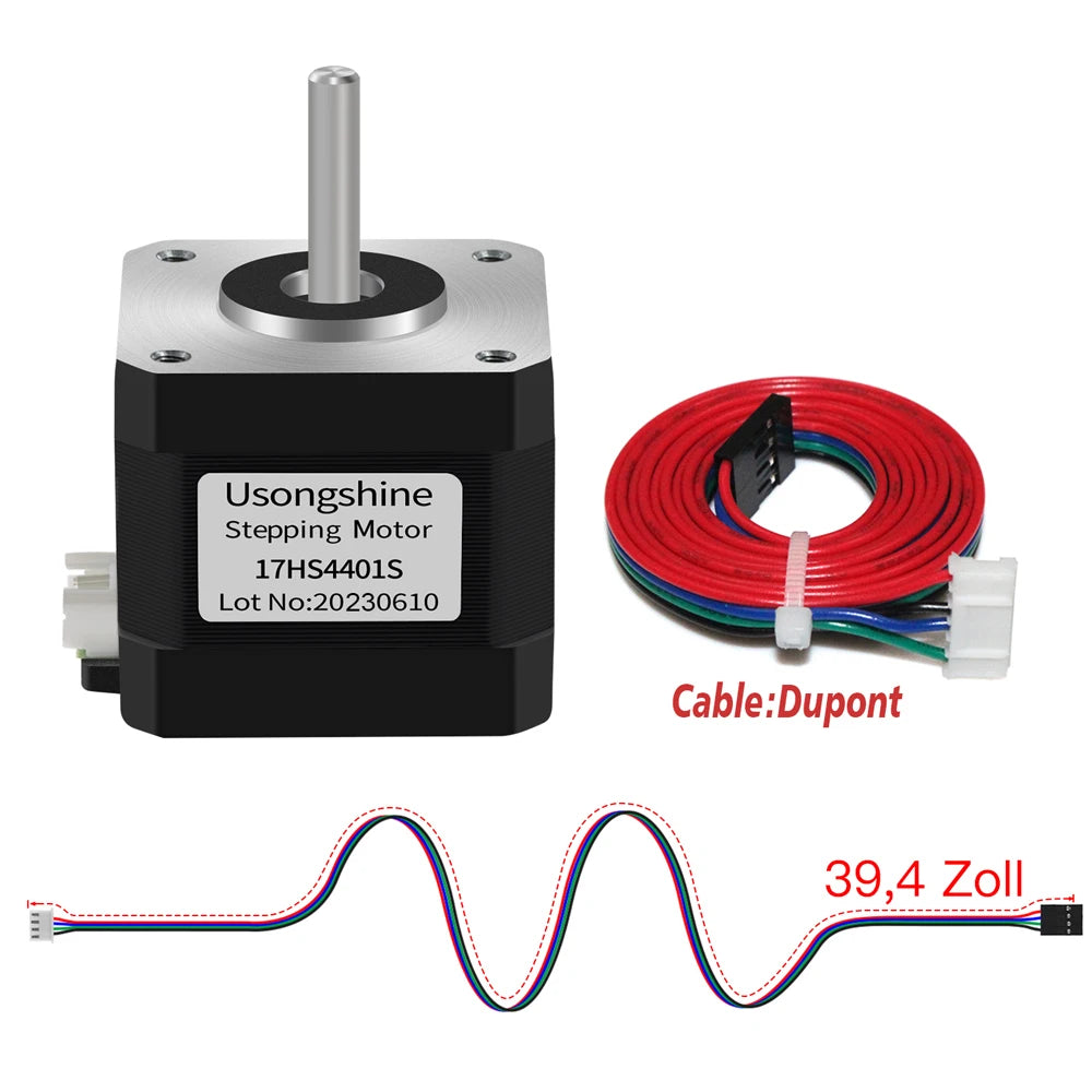 Usongshine All Nema17 Stepper Motor 17HS4401 42Motor 17HS4023 motor 42BYGH Motor 4Lead for CNC Laser Engraver 3D Printer