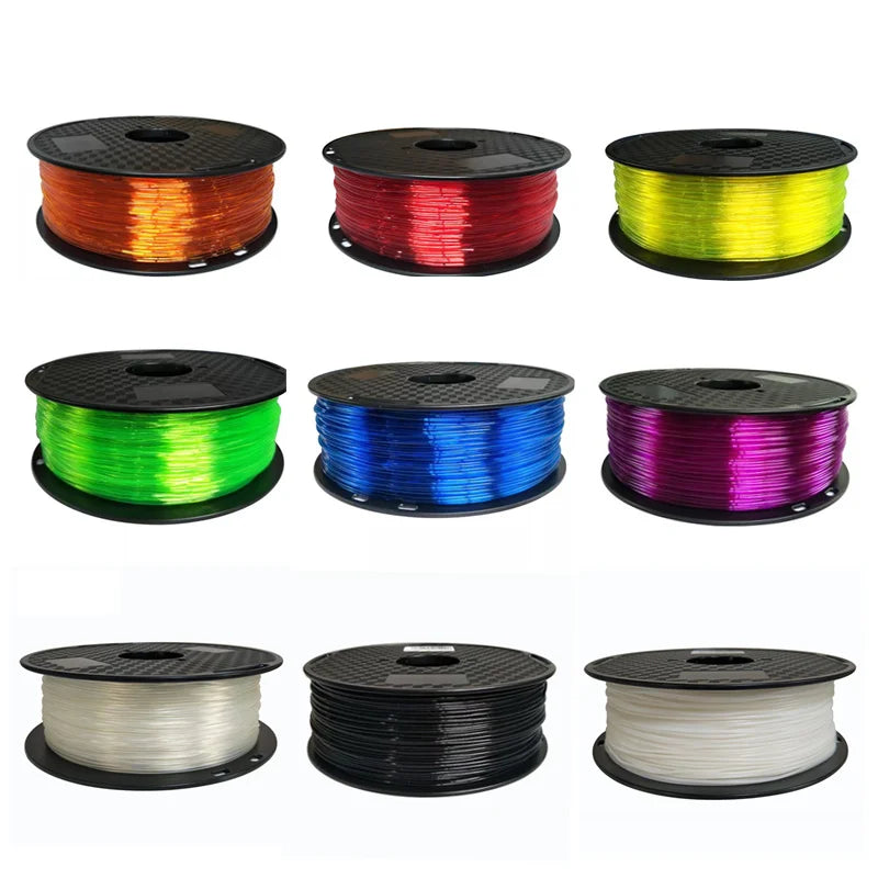 Flexible Filament TPU 1.75mm 1KG 3D Filament TPU Printing Material Transparent Filament Turquoise For 3D Printer TPU Filamento