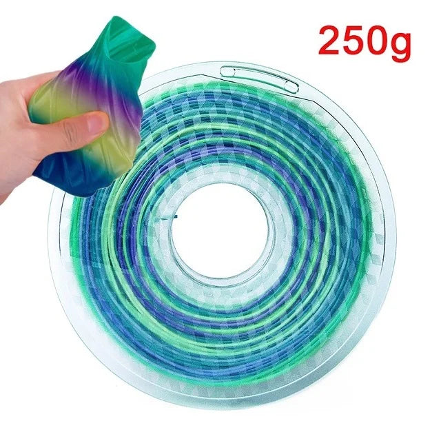 Flexible Filament TPU 1.75mm 1KG 3D Filament TPU Printing Material Transparent Filament Turquoise For 3D Printer TPU Filamento