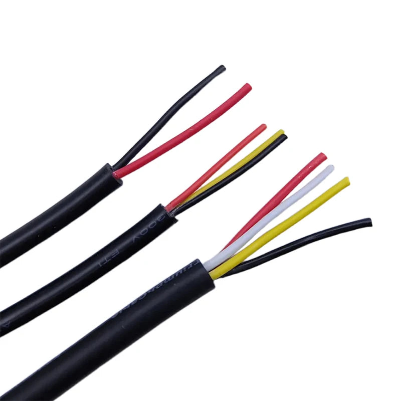Sheathed Wire Cable 30 28 26 24 22 20 18 AWG Tinned Copper 2 3 4 5 6 7 8 10 Core Electronic Audio Wire For Automotive LED Lights