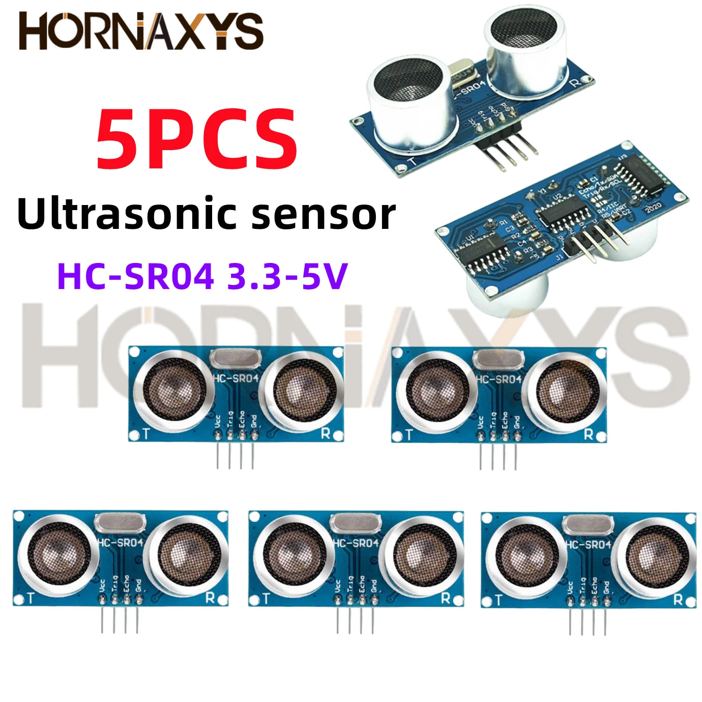 Ultrasonic Distance Sensor Module  HC SR04 Distance Sensor For Arduino 3.3V-5V 1 to 10 Pieces