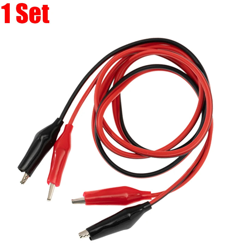 Alligator Clips Electrical Insulate Test Leads Dual Ended Crocodile Clip Jumper Wire for Circuit Connection Electrical Testing