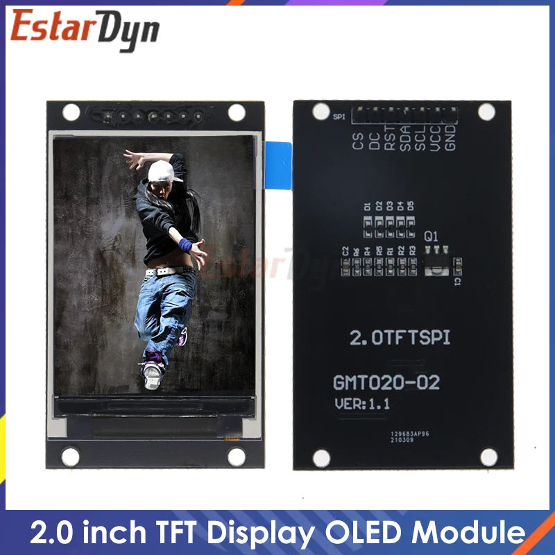 2.0 inch TFT Display240RGBx320 Dot-Matrix SPI Interface for Arduino Full Colour Display Module