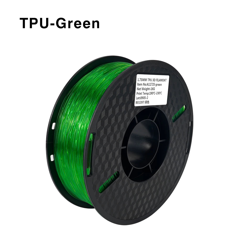 Kee Pang TPU 3D Printer Filament 1.75mm 1KG Flexible Plastic Printing Filament Rubber Material for 3D Printing Non-Toxic