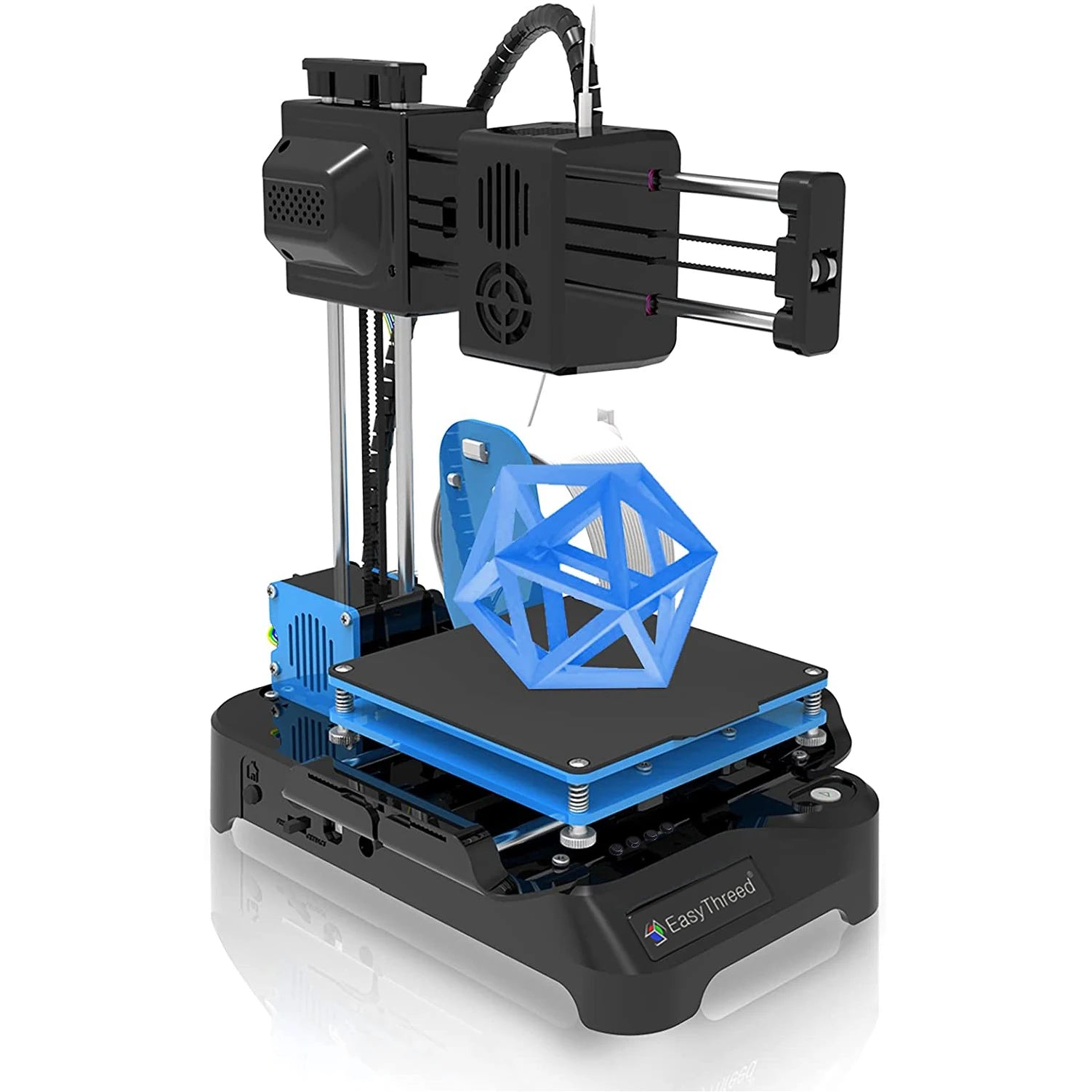 Easythreed K7 Mini FDM 3D Printer, 100x100x100mm Build Volume, Quiet Operation One Key Printing, Safe Entry Level 3D Printer for Kids Teens STEM Education Family DIY Beginners