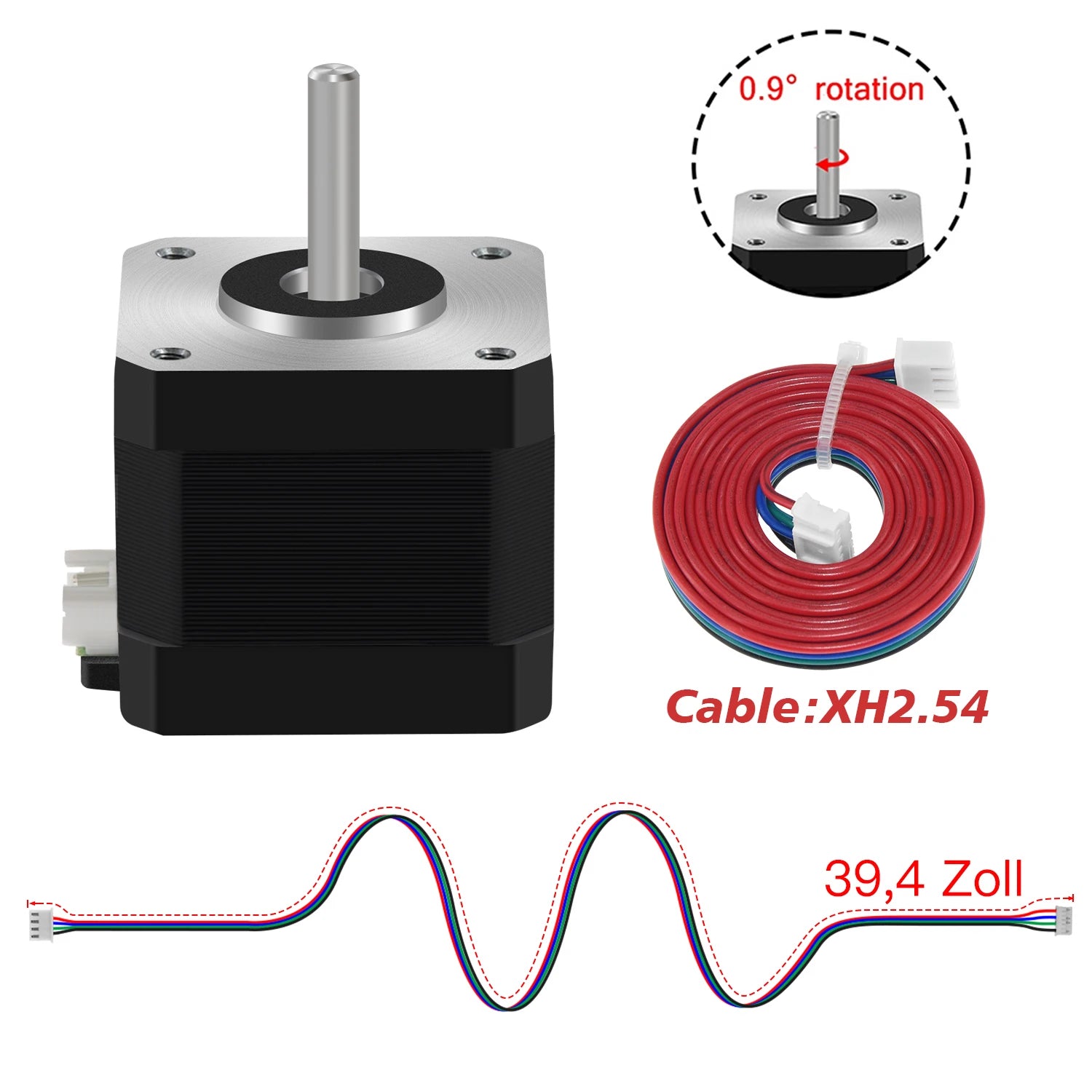 Usongshine All Nema17 Stepper Motor 17HS4401 42Motor 17HS4023 motor 42BYGH Motor 4Lead for CNC Laser Engraver 3D Printer