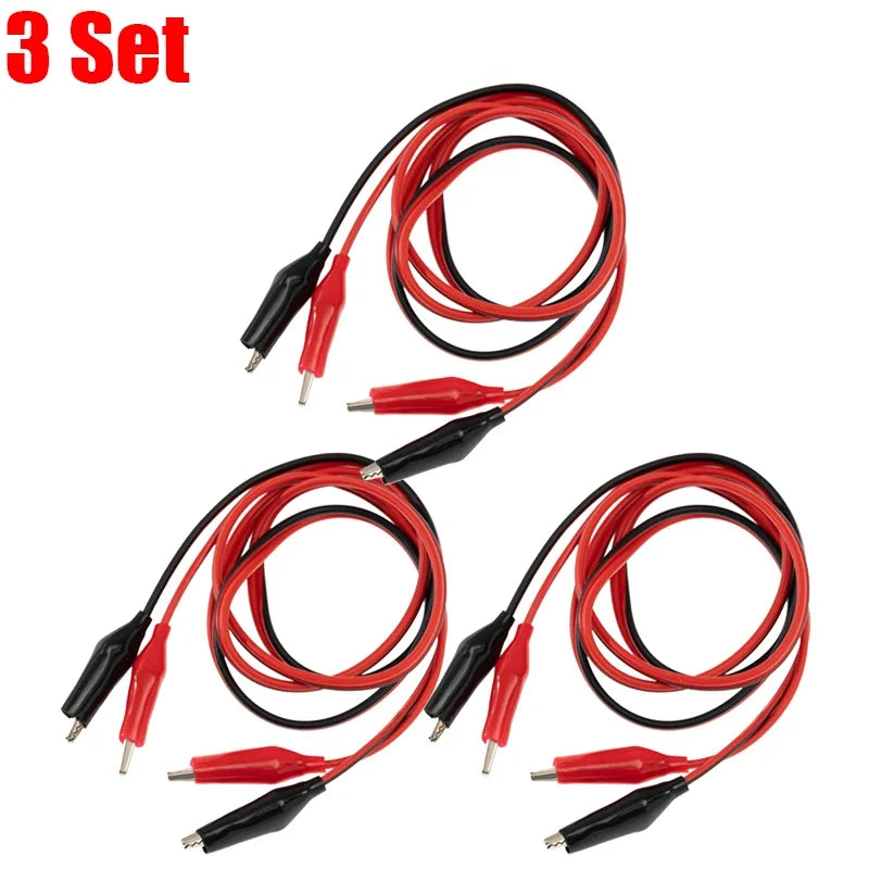 Alligator Clips Electrical Insulate Test Leads Dual Ended Crocodile Clip Jumper Wire for Circuit Connection Electrical Testing