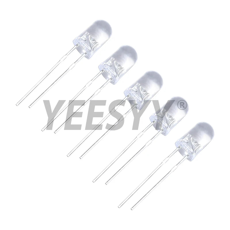 100pcs 5mm LED Diode 5 mm Assorted Kit White Green Red Blue Yellow Orange Pink Purple Warm white DIY Light Emitting Diode