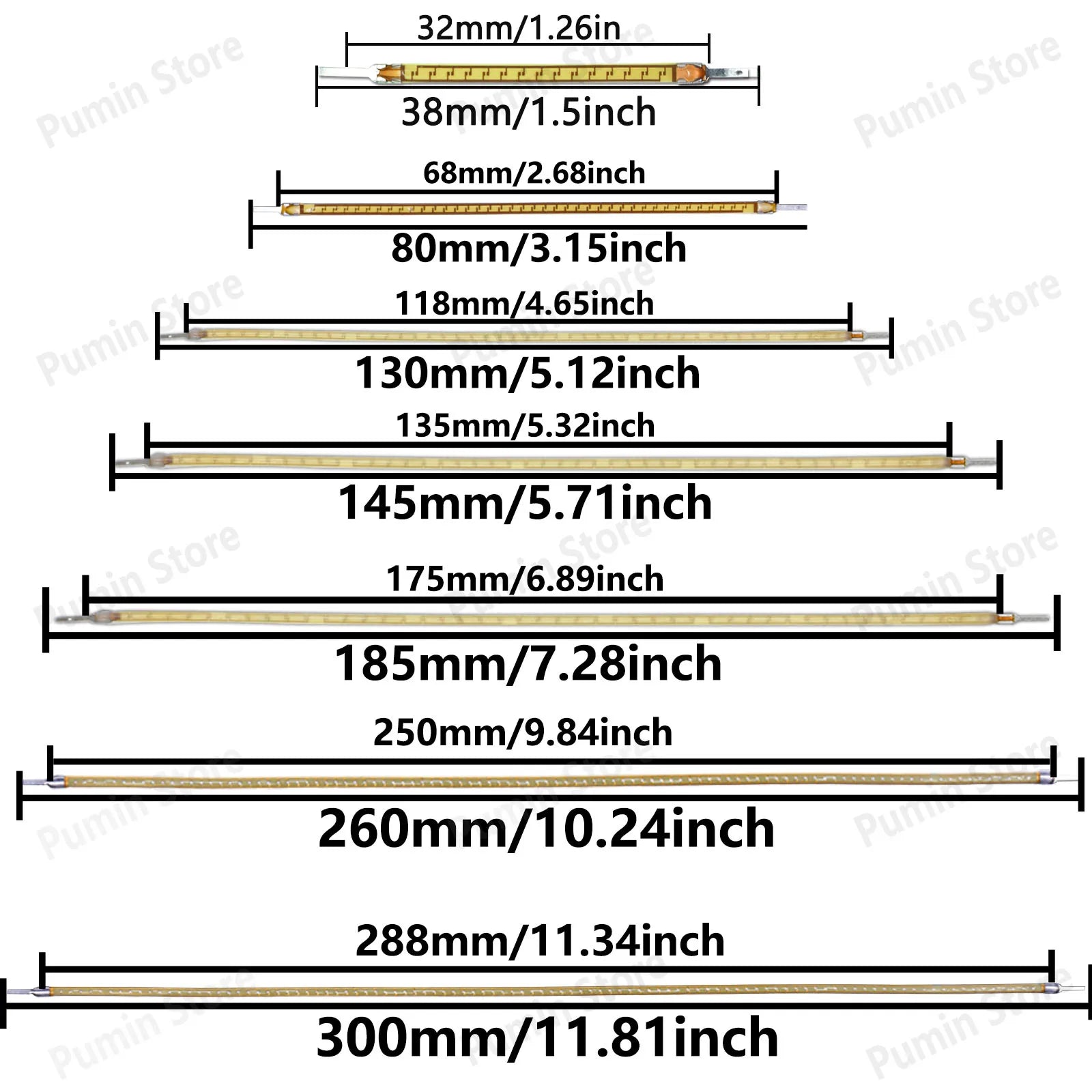 10pcs LED Flexible Filament DC3V Retro Edison Filament Bulb 38mm 60mm 80mm 130mm 145mm 185mm 260mm 300mm Green Blue Pink 2200K