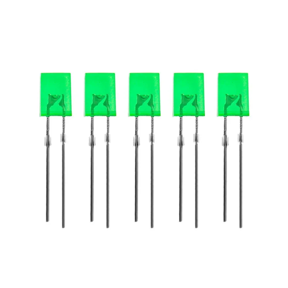 100PCS Square LED Light Emitting Diode 2*5*7mm LED Diode Red Yellow Green Blue White Diodes 2x5x7mm for DIY Electronic Kit